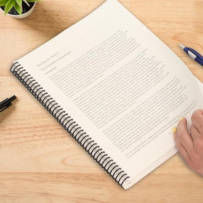 PrintWorks Professional Pre-Punched Spiral Binding Paper - 44-Hole (4:1 Pitch Hole Punch) - Book Binding Printer Paper - Made in the USA - 500 Sheets - 8.5" x 11" - 20 lb - 92 Bright White (04145) - size: 20 lb, style: Spiral, 44-Hole