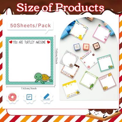 Inspirational Sticky Notes Gifts - 9 Pack Fun Positive Notepads 3x3 Inches, Funny Motivational Self-Adhesive Memo Pads, Positive Office Study Supplies Gift (450 Sheets) - style: Inspirational
