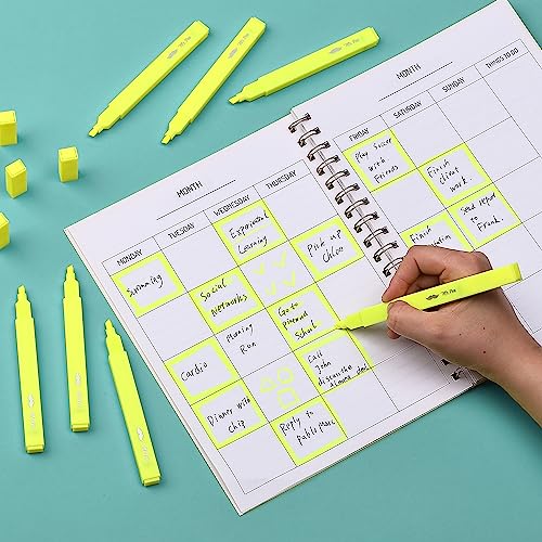Mr. Pen- Yellow Aesthetic Bible Highlighters No Bleed Through, 6 pcs | Chisel Tip, Cute Highlighter for Journaling Supplies and School Accessories, Bible Highlighters and Pens No Bleed - size: 6 Pack