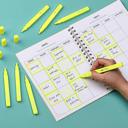 Mr. Pen- Yellow Aesthetic Bible Highlighters No Bleed Through Bulk, 20 pcs | Chisel Tip, Cute Highlighter for Journaling Supplies and School Accessories, Bible Highlighters and Pens No Bleed - size: 20 Pack