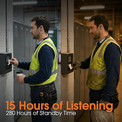 MANHATTAN Bluetooth Wireless Neckband Headphones — Work Earbud Earphones with 15H Playtime, Noise-Isolating, IPX4 Water Resistant, Built-in Mic – for Work, Music, Calls (Black/Space Gray) - color: Black/Space Gray