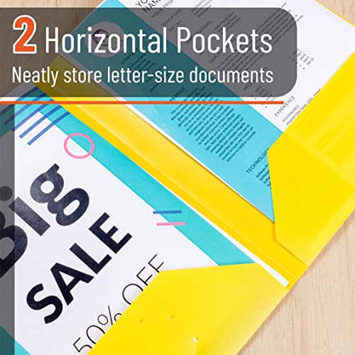 Mr. Pen- Plastic Folders with Pockets, 5 pcs | Aesthetic File Folder with Business Card Slot, 2-Pocket Folder, Back to School, Office, Filing Supplies - color: Bright Colors, size: 5 Pack