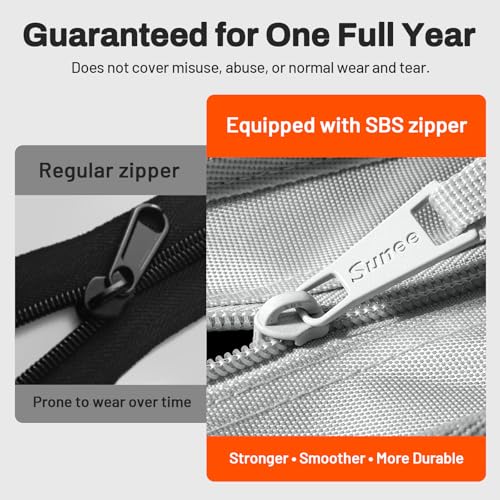 SUNEE Zipper Binder 3 Ring, 3 Inch O-Ring with Handle and Shoulder Strap, 600-Sheet Capacity, 5-Tab Expanding File Folder, Multi-Pockets for Middle School Organizer Binder with Zipper, Light Grey - color: Light Grey