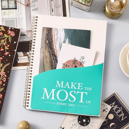 Spiral Notebook - Notebooks Spiral Bound with Back Pocket, Journal Notebook | Spiral Journal for Women, 8.5" x 10.5", 144 Pages, College Ruled Writing Notebook, 100gsm Paper, for Office & School