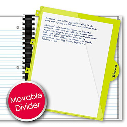 IQ+ iScholar 1-Subject Poly Cover Wirebound Notebook, College Ruled, 11 x 8.5 Inch Sheet Size, 100 Sheets, Black (59902-BK), 1 Subject - color: Black, size: 1 Subject, style: College Ruled