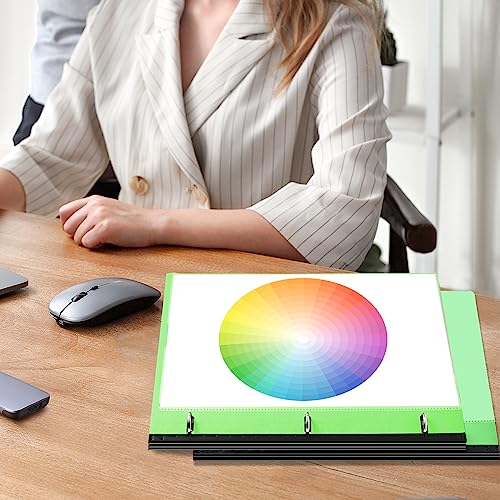 WOT I Telescoping Project Organizer 2-Pack, Refillable Binder with Dividers and Pockets, 13 Pocket Folders, 1 Inch 3 Ring Binder, Green - color: Green, size: 2 Pack