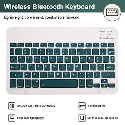 SOPPY Bluetooth Keyboard Case with Mouse for iPad 9th Gen 2021, 8th Gen 2020, 7th Gen 2019 10.2", Air 3 & Pro 10.5", Detachable Wireless Keyboard, Slim Protective Cover, Rechargeable, Dark Green - color: Dark Green, size: 10.2 & 10.5 inch
