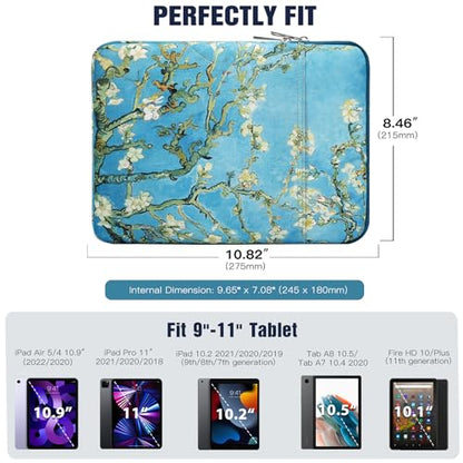 TiMOVO 9-11" Tablet Sleeve Bag, Apricot Blossom | Fit iPad 11" A16 2025 / 10.9"/10.2" / Air 11" 5/4 Gen / Galaxy Tab A9+/A11Plus 11", Fit Smart Keyboard - color: Apricot Blossom, size: 9-11 Inch