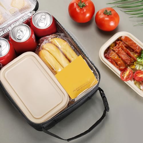 Lovoeo Lunch box Lunch bag for men women Insulated Lunchbox Lunch bags for Work Picnic Travel (Black) - color: Black