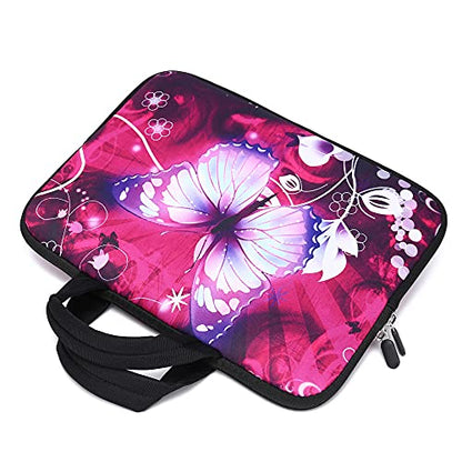 11 11.6 12 12.1 12.5 inch Laptop Carrying Bag Chromebook Case Notebook Ultrabook Bag Tablet Cover Neoprene Sleeve Fit Apple MacBook Air Samsung Acer HP DELL Lenovo Asus (Butterfly) - color: Butterfly
