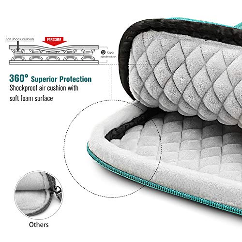 FINTIE 11 Inch Tablet Sleeve Case, Briefcase Shoulder Bag for 11" iPad (A16) 2025, Air M3 M2 2025/2024, 10.9" iPad 10th Gen, 10.9" Air 5/4, Galaxy Tab, Aqua Green - color: Aqua Green