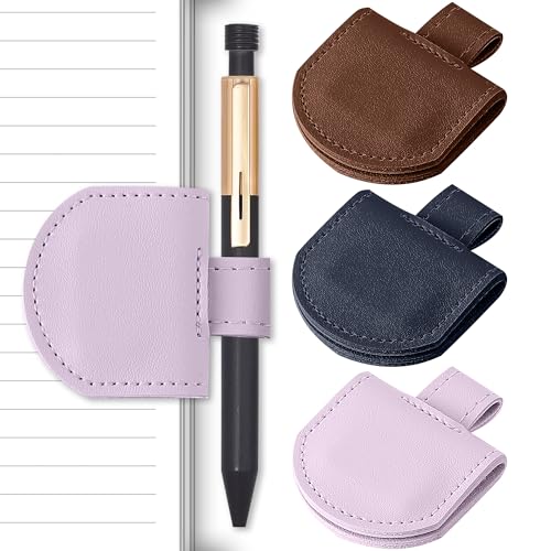 SESENSE Magnetic Pen Holder for Notebook - 3 Pcs Leather Magnetic Bookmarks Holder for Reading Women, Book Lover Gifts for Bookish, Standard Size - color: Color Set A 3 Pcs, size: Standard Size