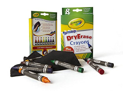 3 Pack of 8 Crayola Dry-Erase Crayons bundled by Maven Gifts