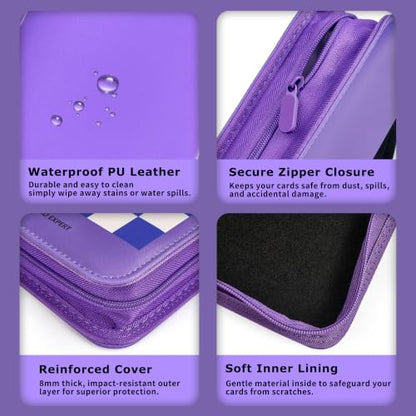 9-Pocket Trading Card Binder, PU Leather Zip Card Binder Album Holds 900 Cards for TCG, Sports Cards, Collectible Cards（CARTOON） - color: Cartoon3