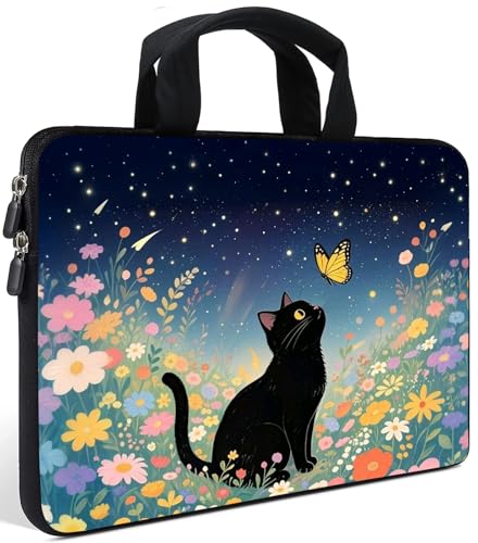 AMARY Laptop Sleeves 11.6" 12" Laptop Handle Bag Neoprene Notebook Carrying Pouch Chromebook Sleeves case (Cat-1) - color: Cat-1
