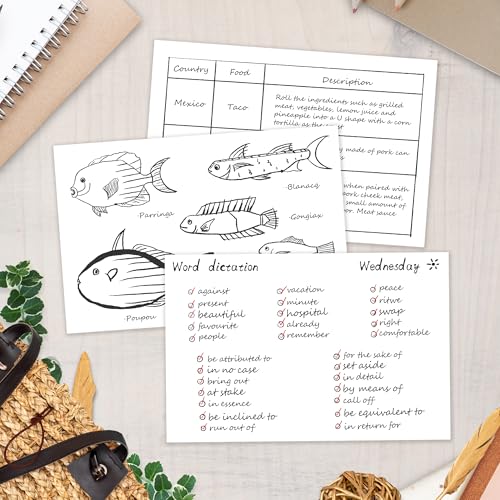 Chell 200 Count 4x6 Inch Heavyweight Blank Index Cards, Unlined, White | No Bleed-Through, Double Side Unlined, Made of 74 lb. Cover Weight Paper - size: 4"x6"