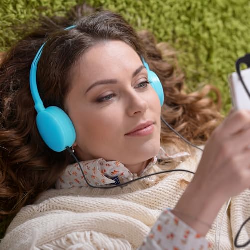Flutesan 30 Pack Wired Headphones, Adjustable On Ear Headphones with Stereo, Earbuds for Schools, Laptop, Travel, Plane, Tablet(Mixed Colors) - color: Mixed Colors