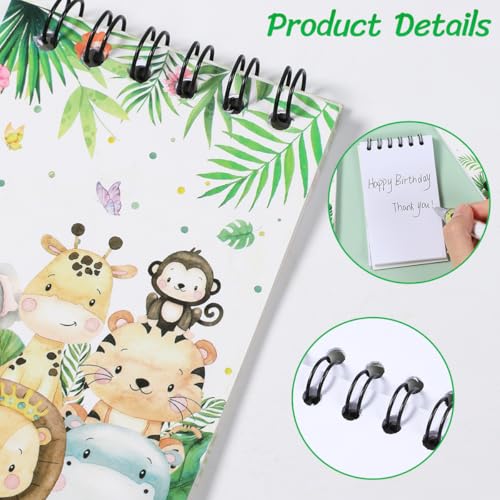 8 Pcs Jungle Animal Mini Spiral Notebooks 3.9 x2.4 Inch, Cute Safari Animal Design Coil Notepads Spiral Pocket Notebooks, Small Portable Journal Memo Pads for Birthday Party Favors Stationery Gifts - color: Jungle Animal
