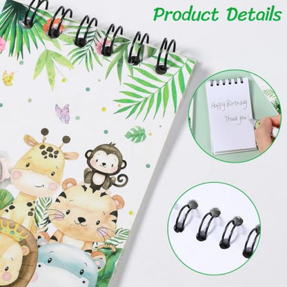 8 Pcs Jungle Animal Mini Spiral Notebooks 3.9 x2.4 Inch, Cute Safari Animal Design Coil Notepads Spiral Pocket Notebooks, Small Portable Journal Memo Pads for Birthday Party Favors Stationery Gifts - color: Jungle Animal