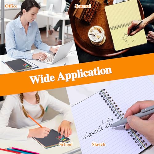 Nodaaiie 8 Pack Spiral Notebook, 5x7 Inch Ruled Notebooks, Multi-Color Lined Paper, Perforated Memo Pads, Durable Poly Cover, 100 Sheets Each, for Office, Journaling