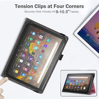 Universal 10 10.1 Inch Android Tablet Case,Slim Folding Stand Cover for All 9"-10.5" Touchscreen Tablet Case with Stylus Pen Holder,Starry Sky 06 - color: Starry Sky 06