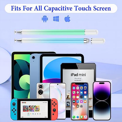 Stylus Pens for Touch Screens, 2 in 1 Magnetic Disc Stylus Pen for iPad with Magnetic Cap, Tablet iPad Pencil Suit with iPhone/Pad/Android/Microsoft/Surface/Switch All Capacitive Touch Screens - color: Blue+Green