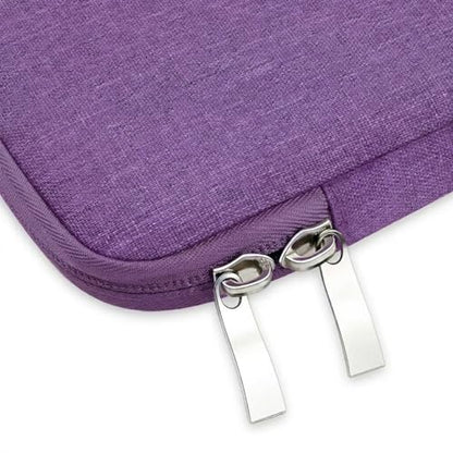 Laptop Sleeve Case for MacBook Air 13.6" & MacBook Pro 13.3" with Handle | WaterProof, with Accessory Pocket, Scratch-resistant,Soft Velvet Lining, Canvas Surface, for Travel, Home, Office(Purple) - color: Purple