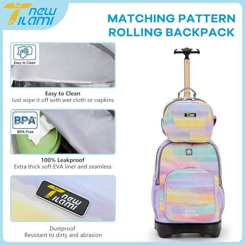 NEW TILAMI Kids Lunch Bag Double Insulated for tilami Rolling Backpack Girls Boys forTravel School Picnic, Whispering Lavender Dream - color: Whispering Lavender Dream