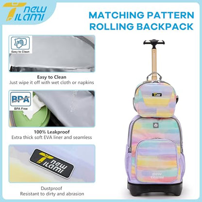 NEW TILAMI Kids Lunch Bag Double Insulated for tilami Rolling Backpack Girls Boys forTravel School Picnic, Whispering Lavender Dream - color: Whispering Lavender Dream