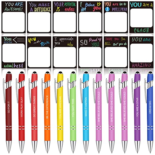 Geyee 24 Pcs Back to School Teacher Gifts Modern Sticky Notes with Funny Pens 3 x 4 Inch Employee Appreciation Gifts for Coworkers Teacher Office Staff Work Team Appreciation Gift - style: Modern