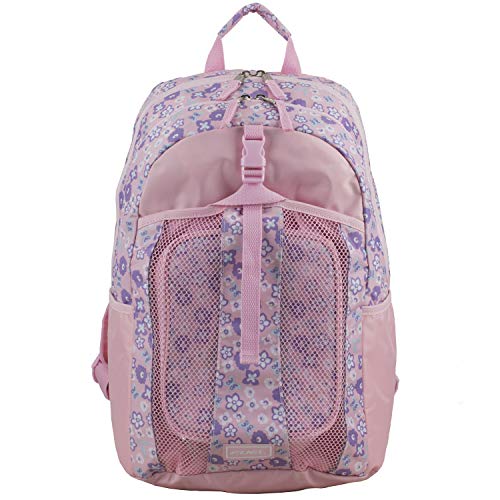 FUEL Lunch Backpack Set Teens Student Water Resistant Bookbag Bag Soft Reusable Insulated Cooler Lunch Box Thermal Travel Office Lunch Bag, Pink Flowers - color: Light Pink/Ditsy Floral Print