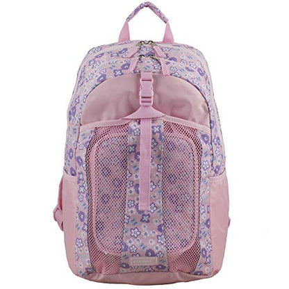 FUEL Lunch Backpack Set Teens Student Water Resistant Bookbag Bag Soft Reusable Insulated Cooler Lunch Box Thermal Travel Office Lunch Bag, Pink Flowers - color: Light Pink/Ditsy Floral Print