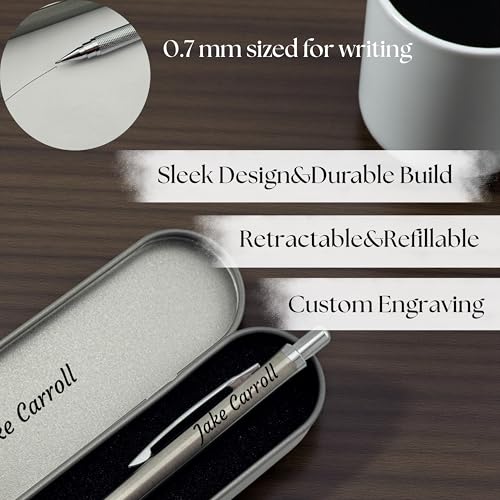 Custom Engraved Mechanical Pencil – Personalized 0.7mm Refillable Drafting Tools – Gift for Architects, Engineers, Students, Designers, Graduation (Chrome Pencil Engraved) - style: Chrome Pencil Engraved