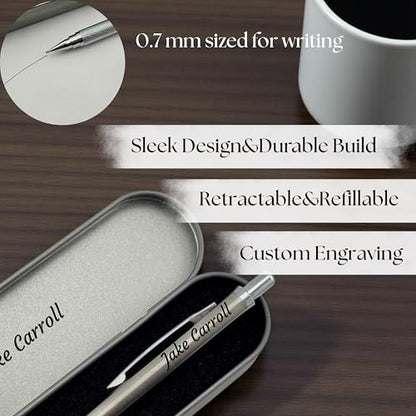Custom Engraved Mechanical Pencil – Personalized 0.7mm Refillable Drafting Tools – Gift for Architects, Engineers, Students, Designers, Graduation (Chrome Pencil Engraved) - style: Chrome Pencil Engraved