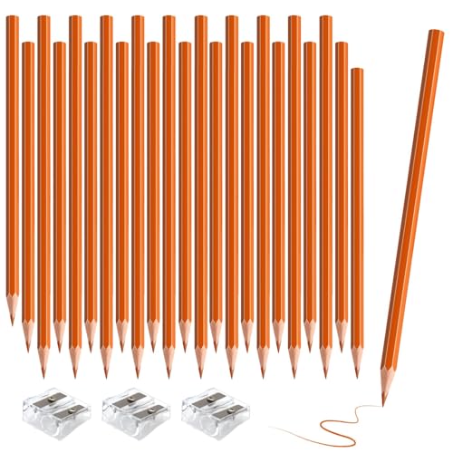 36 Pack Orange Colored Pencils for Kids, Pre-sharpened Art Pencils Back to School Supplies Set, Drawing Sketching Pencils for Students, Teachers, Classroom - color: orange