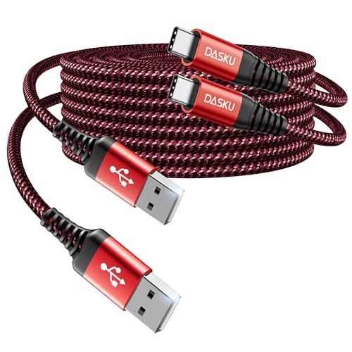 USB A to USB C Cable 3FT, 2Pack USB C Cable 3A Fast Charging, Upgraded Extra Durable Braided USB to USB C Charger Cord Compatible with iPhone 17 16 15 Pro Max/Plus,Samsung Galaxy S10, LG and More-Red - color: Red, size: 3FT, style: USB A to USB C