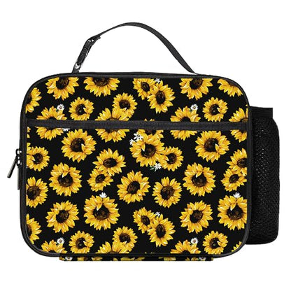 Sunflower Lunch Bag Reusable Insulated Lunch Box Keep Food Cooler Thermal Lunch Tote bags for Women Men - color: Sunflower