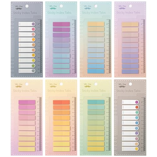 Mr. Pen- Colorful Sticky Tabs, 1600 pcs, Translucent Page Markers | Water-Resistant Book Tabs for Annotating, Bible Study, Planning, Indexing & Document Organization - color: Pastel, size: 1600 Pcs