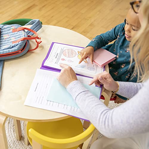 ECR4Kids 2-Pocket Parent-Teacher Classroom Communication Folder, School Supplies, Bright Purple, 36-Piece - color: Purple