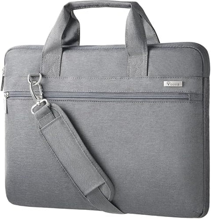 Voova Laptop Bag 15.6 Inch, 360° Protective Laptop Case Sleeve Compatible with MacBook Air 15 M2/M3/M4, MacBook Pro 15/16, 15-16” Lenovo Dell Hp, Waterproof Computer Bag Slim Briefcase, Grey - color: Grey, size: 14-15.6 inch
