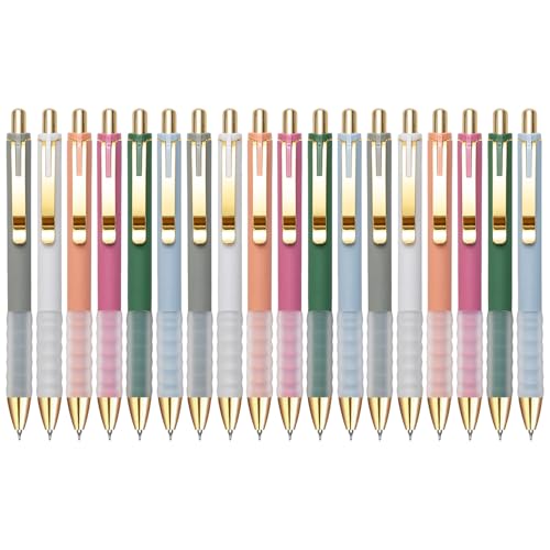 Linbsunne Gel Pens Black Ink Pen 0.5mm fine Point Pens Smooth Writing Retractable Office Supplies (18-count) - color: 18-count