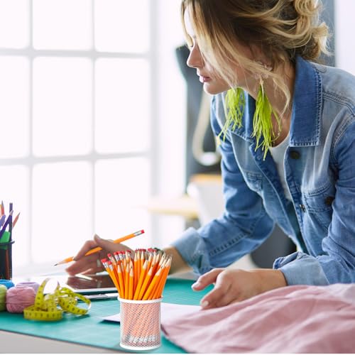 TecUnite 60 Pcs HB Pencils #2 Unsharpened Wood Cased Pencils with Eraser Hexagonal Pencil Cute Graphite No 2 Pen for Adults Gifts Exam School Office Sketching Learning(Yellow, Silver) - color: Yellow, Silver