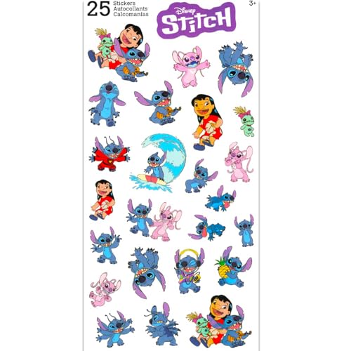 Stitch Reusable Water Bottle Set - Bundle with Plastic 30oz Water Bottle with Twist Top with Straw for Home, School, Sports, Plus Sticker, More | Lilo & Stitch Sport Container