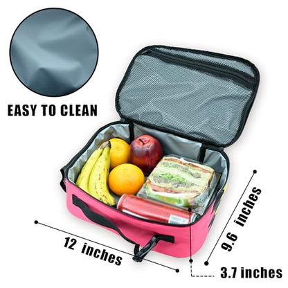 Donut Ice Cream Lunch Box Insulated Reusable Lunch Bag Tote Cooler for Women Men Boy Girl School Work Office Picnic - color: Donut