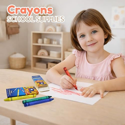 4E's Novelty 144 Boxes of 4 Packs Bulk Crayons for Kids, Non-Toxic Crayons Bulk, Classroom Must Haves, Supplies for Teachers Restaurants Crayon Party Favors Individual Packs - style: 144 of 4-Packs