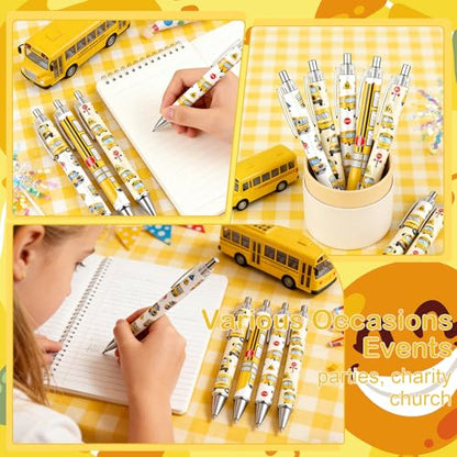 School Bus Driver Ballpoint Pens 10 Pcs Bus Driver Appreciation Gifts Pens Set Inspirational Retractable Writing Ball Point Pen Thank You Gift for Employee Coworker Office Supplies - style: 10 Pcs School Bus Driver