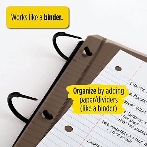 Five Star Flex Hybrid NoteBinder, 1” Binder with Tabs, Notebook and 3-Ring Binder All-in-One, Purple and Five Star Loose Leaf Reinforced Filler Paper, 3 Hole Punched, College Ruled, 80 Sheets