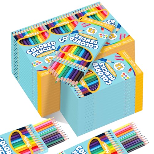 Toidgy 720 Count Colored Pencils for Kids, 60 Packs Colored Pencils Bulk 12 Colors, Pre-sharpened Color Pencil for Adults, Bulk School Supplies for Teachers, Back to School Supplies, Classroom Prizes