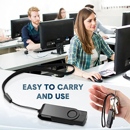 Aoriher 50 Pack USB 2.0 Flash Drives Bulk, Portable USB Thumb Drives with Lanyards, Swivel Flash Drives Thumb Drives for Office School Data Storage (Black, 128MB)