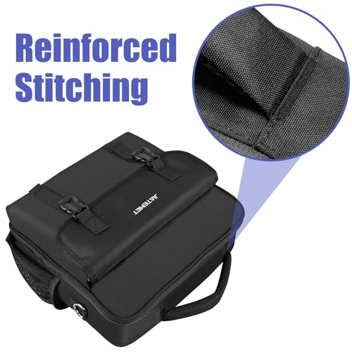 3 Ring Zipper Binder Bag for 700+ Sheets Capacity Detachable Backpack Straps & Shoulder 14 Inch Laptop for and Office（Black - color: Dark Black